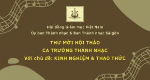 THƯ MỜI HỘI THẢO THÁNH NHẠC - UB. THÁNH NHẠC (HĐGMVN)